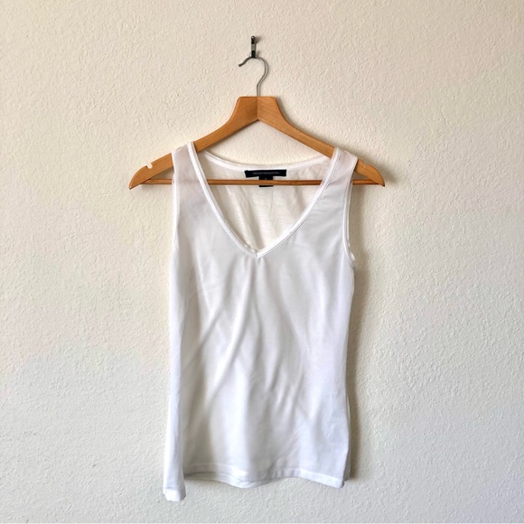 FRENCH CONNECTION Sheer Snow White V-Neck Halter Top - Women's S - Picture 1 of 8